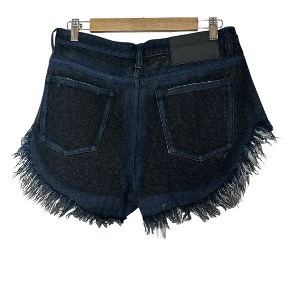 One Teaspoon Shorts Women 26 Blue Rollers Cutoff Denim Distressed Hippie New